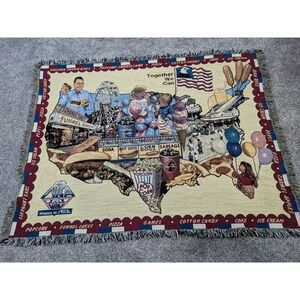Tapestry Throw Blanket Featuring  Sites from the  State Fairs Across US 64x49